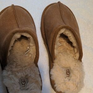 UGG Tan Suede Slippers with Plush Lining